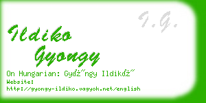 ildiko gyongy business card